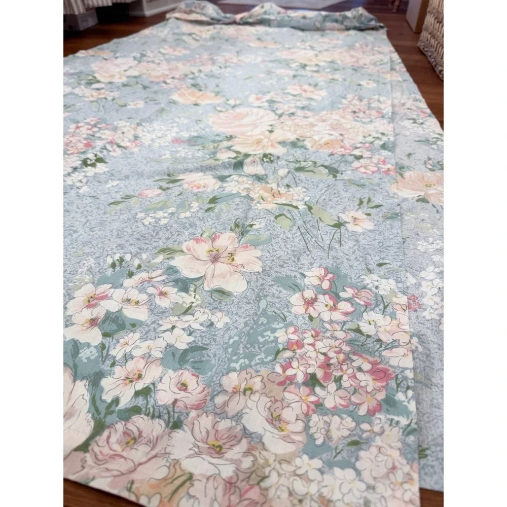 Vintage Croscill Tie Back‎ Drape Curtain 74 X 73 Floral Girly Classic Pink READ